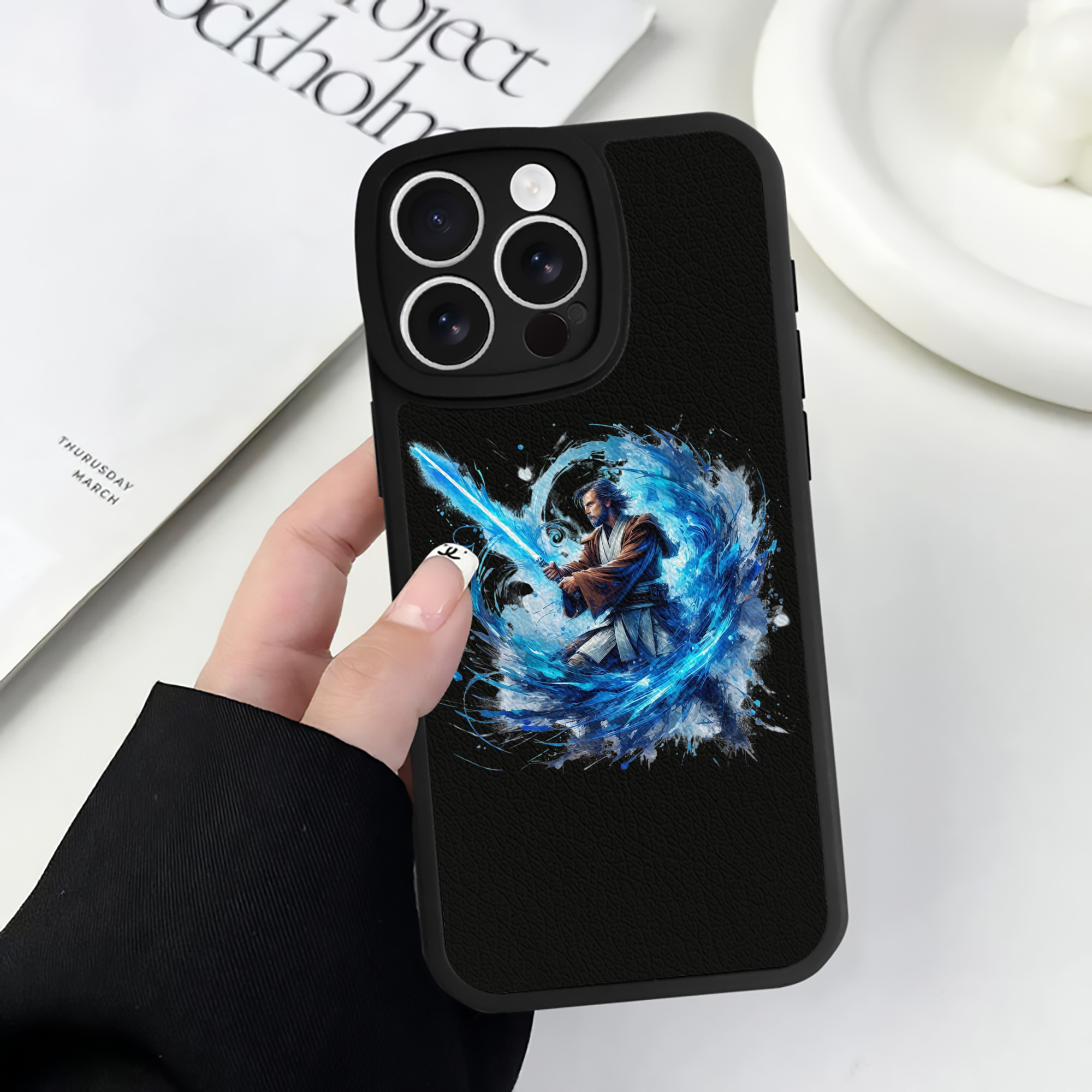 （画像用） スター・ウォーズ Star Wars 【iPhone 16シリーズ対応】シリコンスマホケース（レザー調） 材質：シリコン